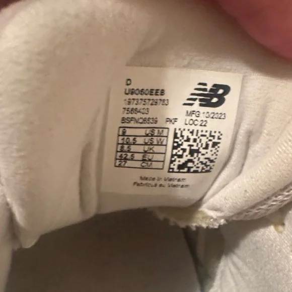 New Balance Beige and Gray Sneakers - Picture 9 of 13